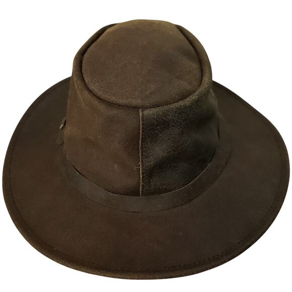 Scala Classico Genuine Leather Hat Dorfman Pacific Four Seasons Sz Medium Brown - Picture 4 of 10